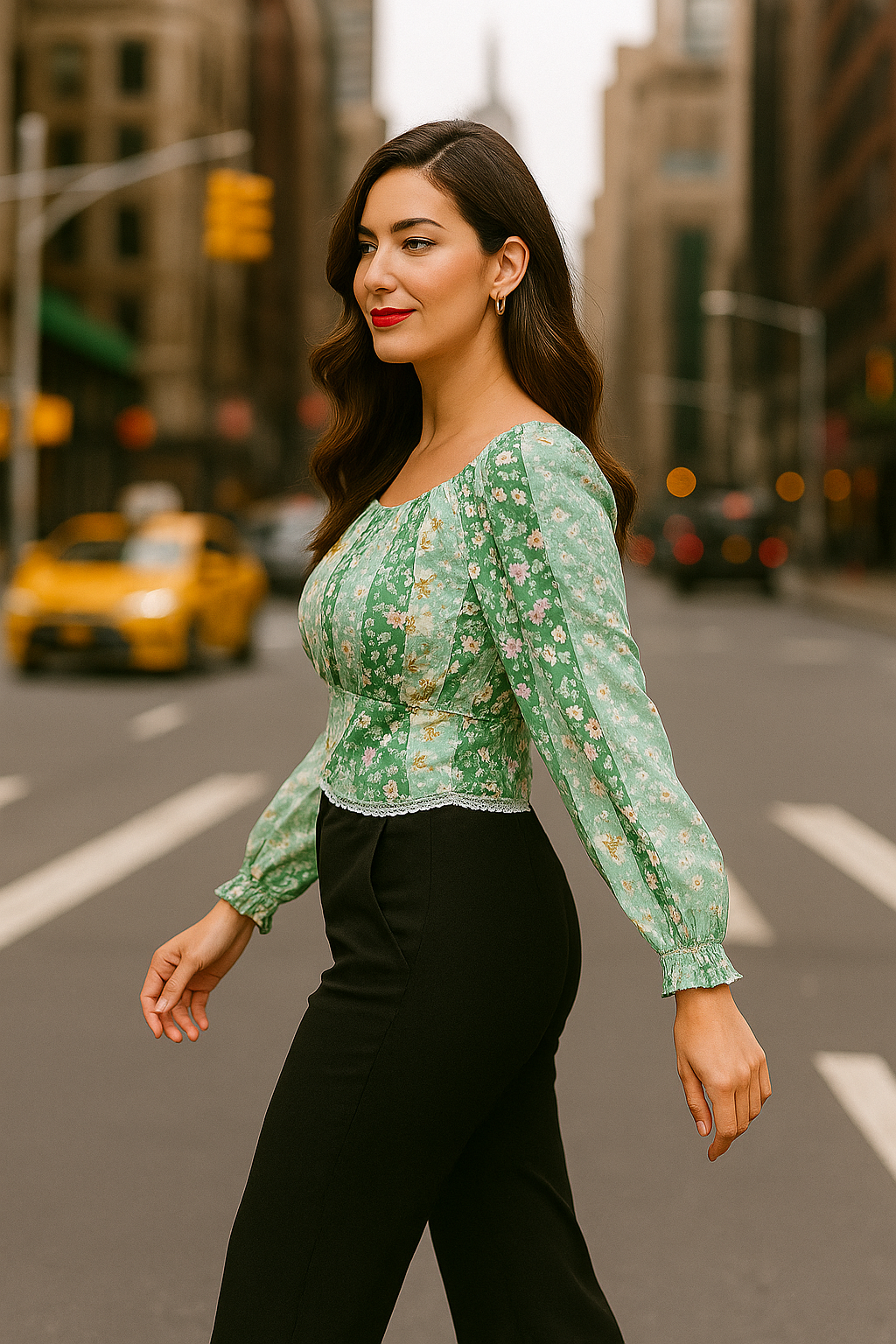 FLORA CRUSH OFF SHOULDER CINCHED WRIST SLEEVES BLOUSE