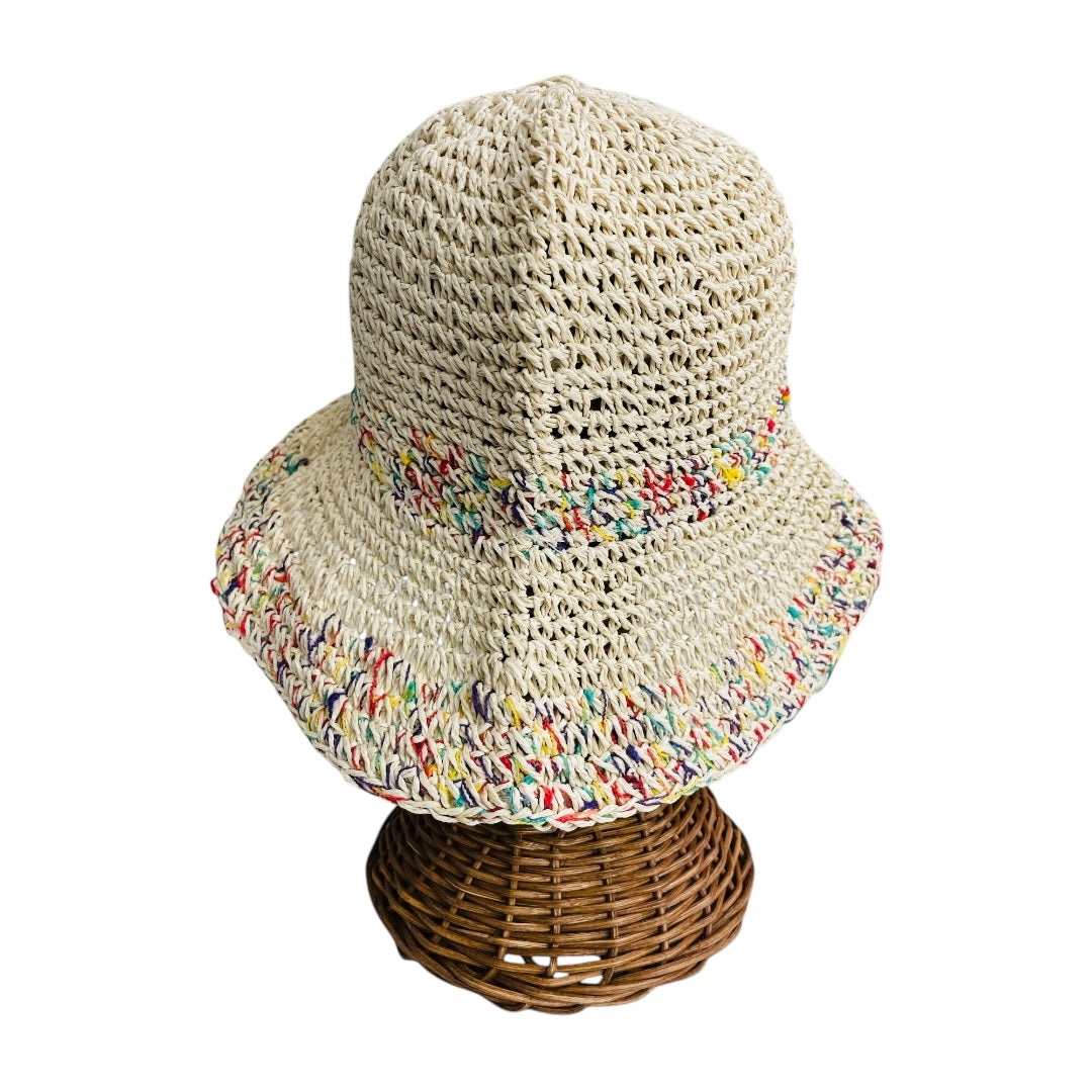 RAFFIA CARNIVAL SAND MULTI COLOR BUCKET HAT