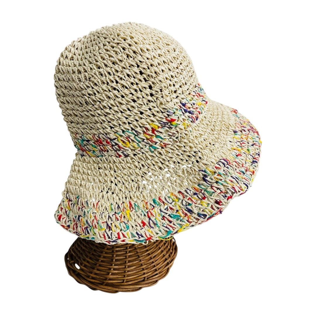 RAFFIA CARNIVAL SAND MULTI COLOR BUCKET HAT