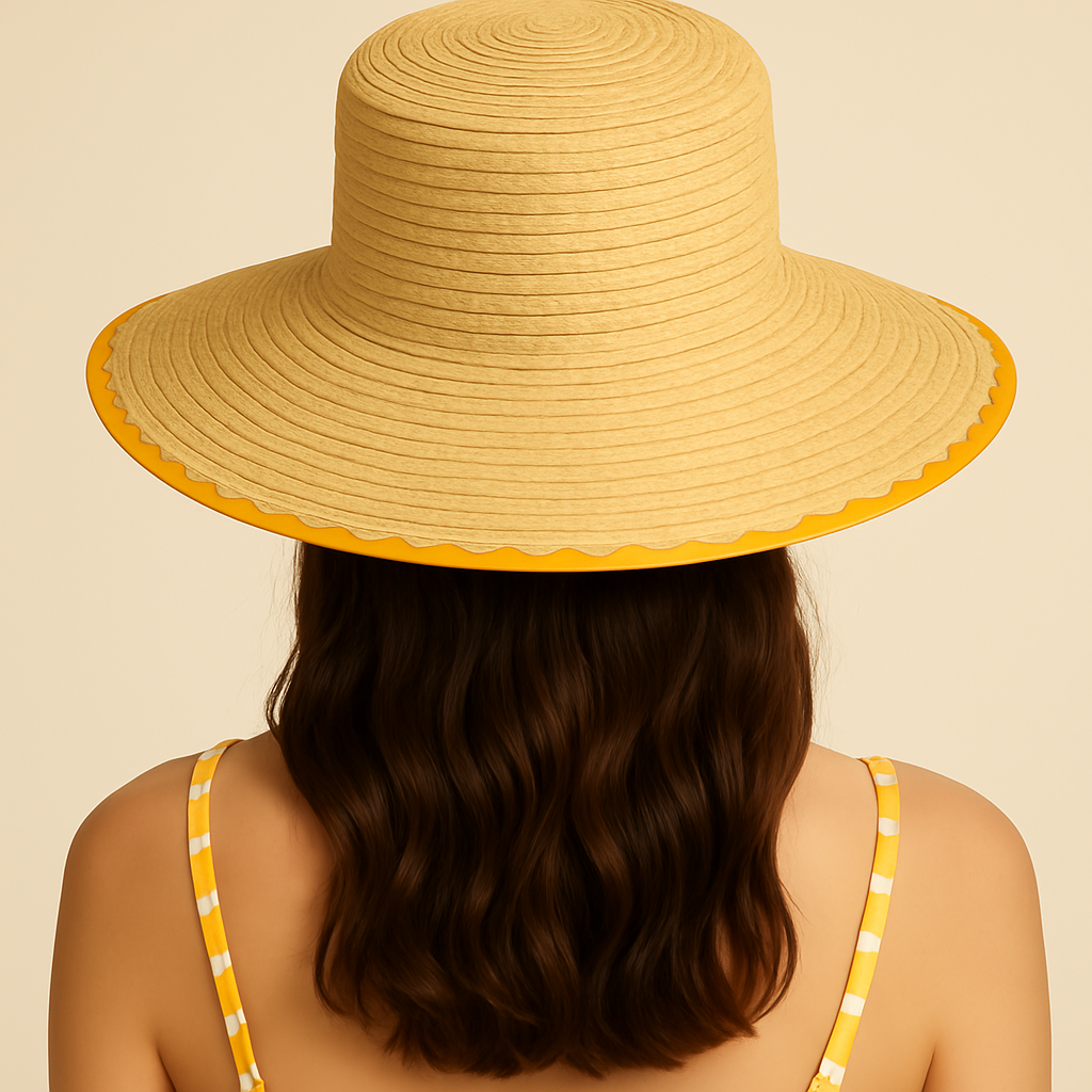 Festival Bucket Straw Hat with Rhinestone Embellishments