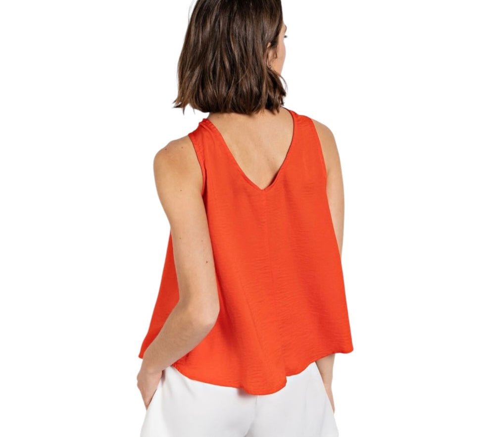 LUNA KNOT FRONT & BACK REVERSIBLE SATIN TOP