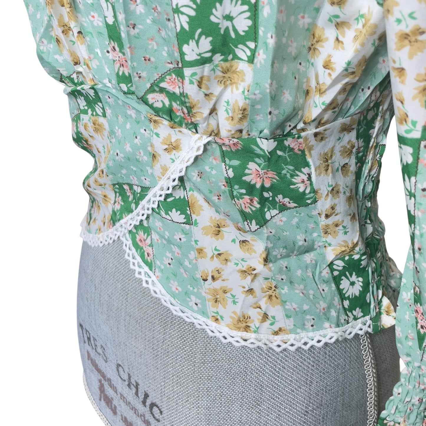 FLORA CRUSH OFF SHOULDER CINCHED WRIST SLEEVES BLOUSE