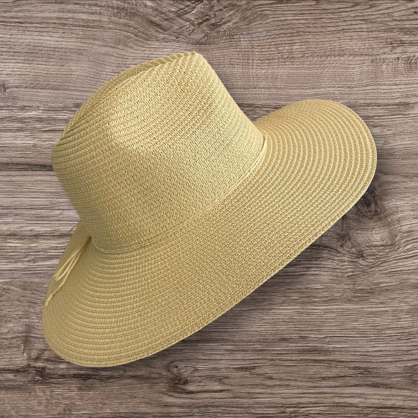 Handmade Feather Design Ivory Floppy Fedora Straw Sun Hat