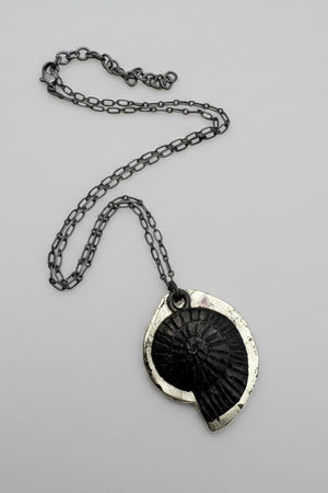 Nautilus shell pendant necklace styled