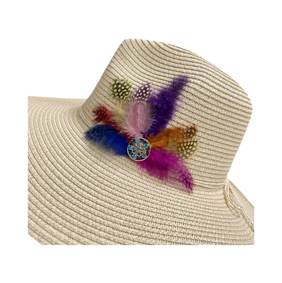 VIVA VENTO FEATHER HANDMADE DESIGN FLOPPY SUN HAT COLLECTION