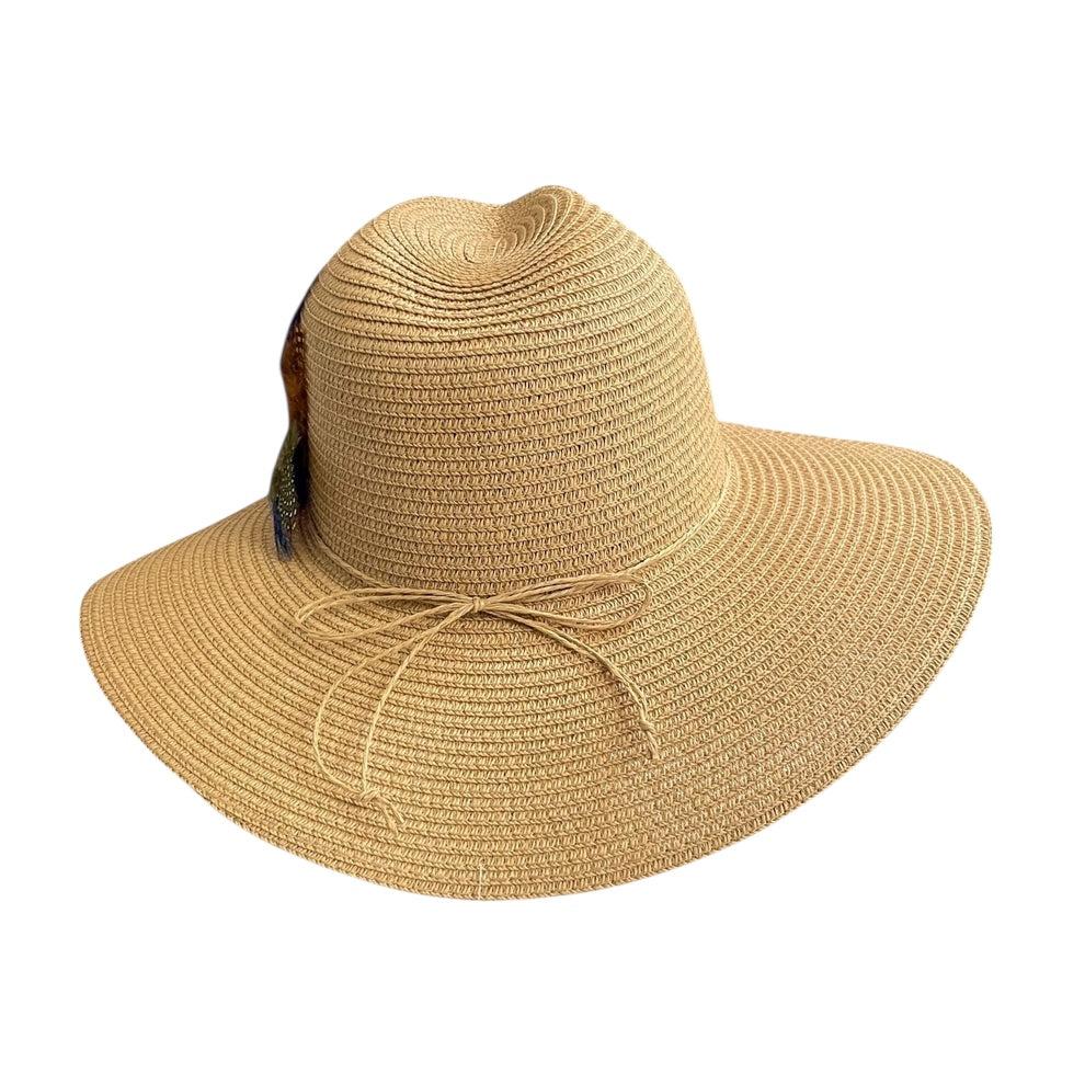 SUN BIRD FEATHER HANDMADE DESIGN FLOPPY SUN HAT COLLECTION