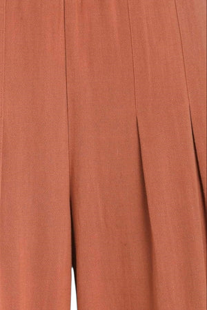 Wide leg high-waist pants with pleats