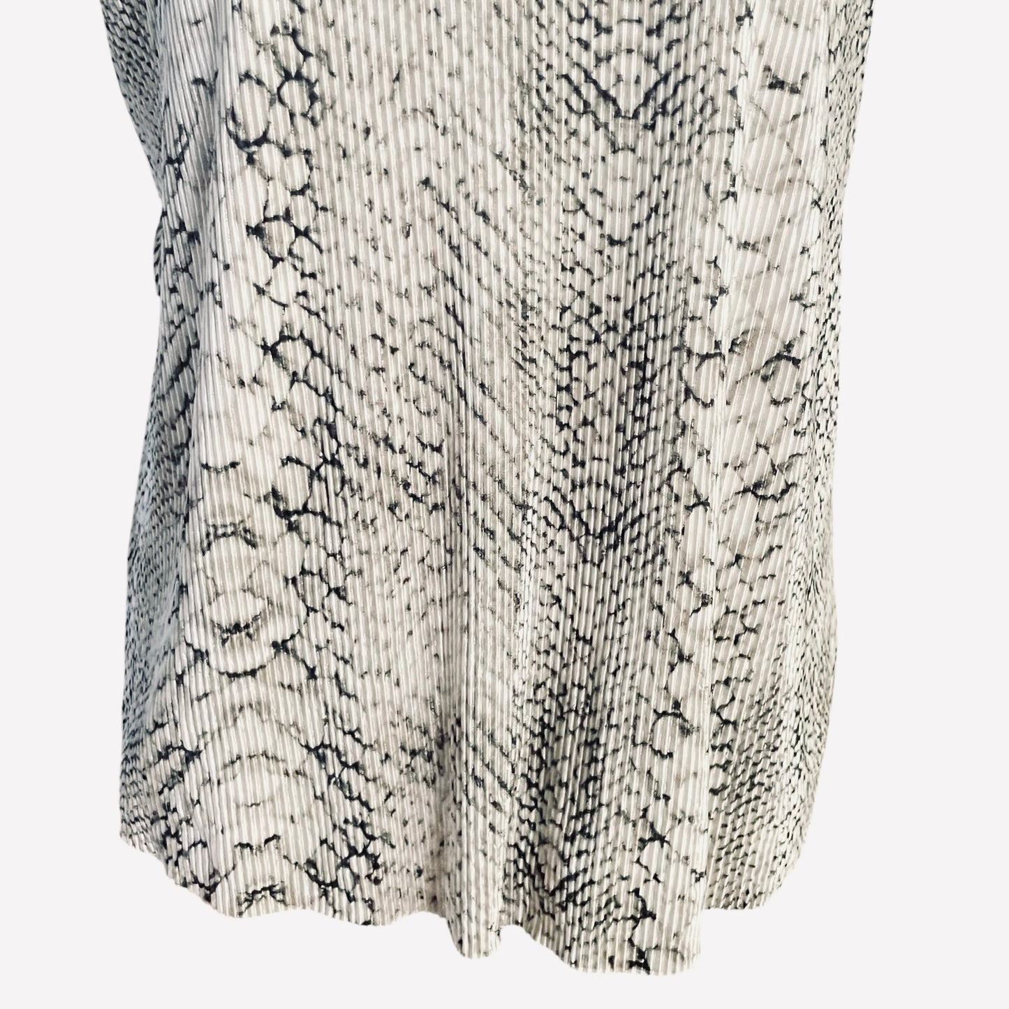 PYTHON CHIC PLISSE BLACK & CREAM SNAKE PRINT HALTER TOP