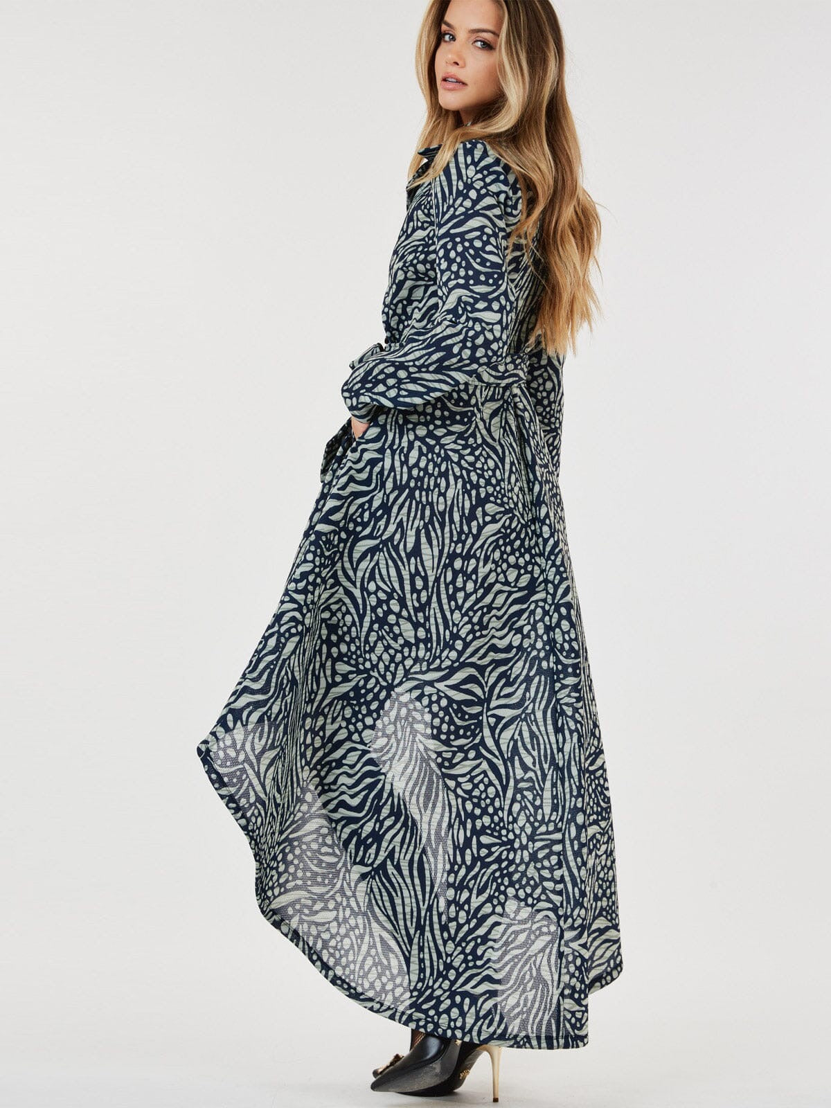 The Selene High-Low Belted Dress