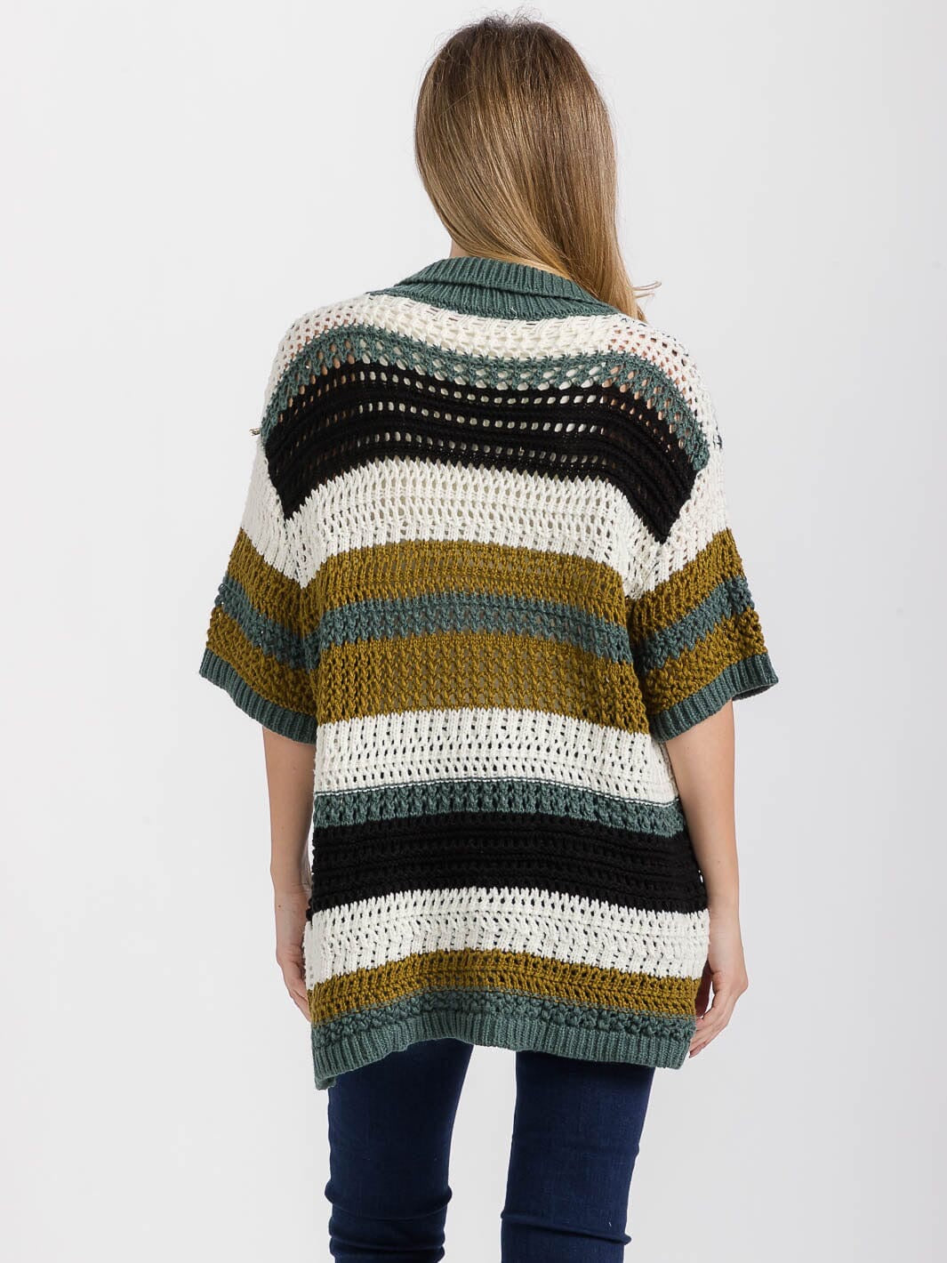 Terra Oversized Stripe Knit Cardigan