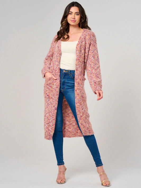 Confetti Clouds Front Pocket Cardi