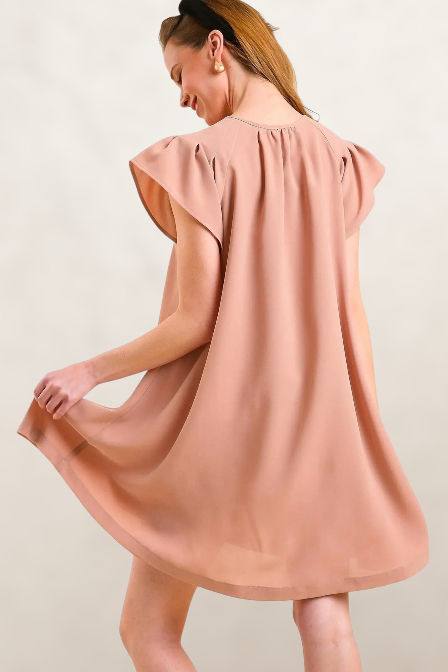 Dewdrop Ruffle Trim Bodice Mini Dress