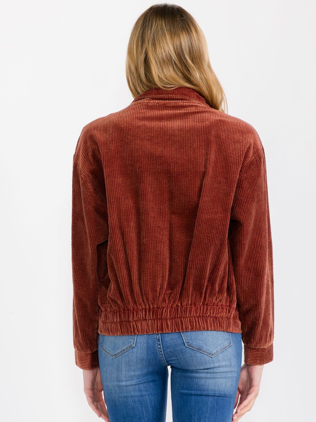 Copper Ridge Corduroy Zip Bomber Jacket