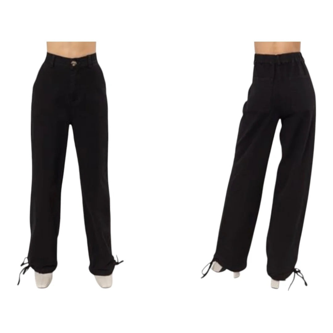 Streetwear Parachute Twill Cinched Hem Pants