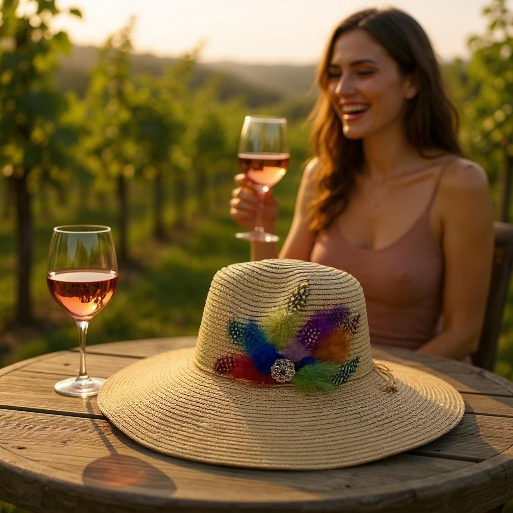 SUN BIRD FEATHER HANDMADE DESIGN FLOPPY SUN HAT COLLECTION