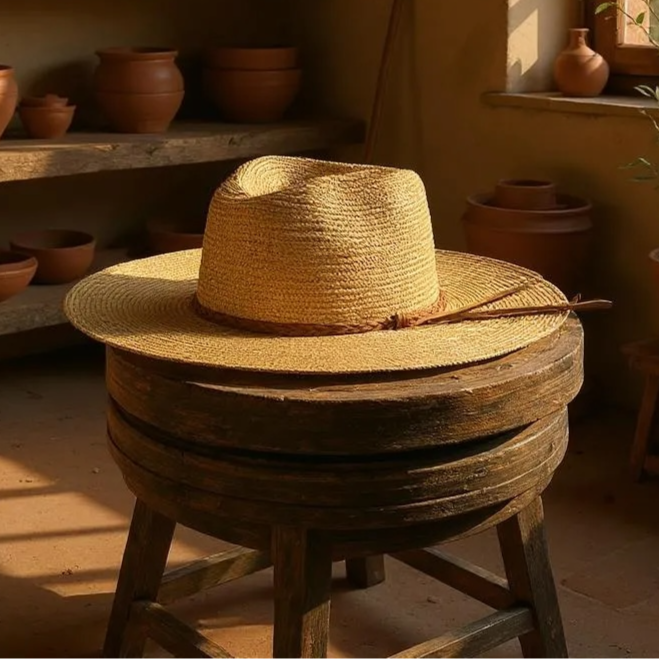 RIO COWGIRL BRAIDED ROPE BIRM SUN HAT