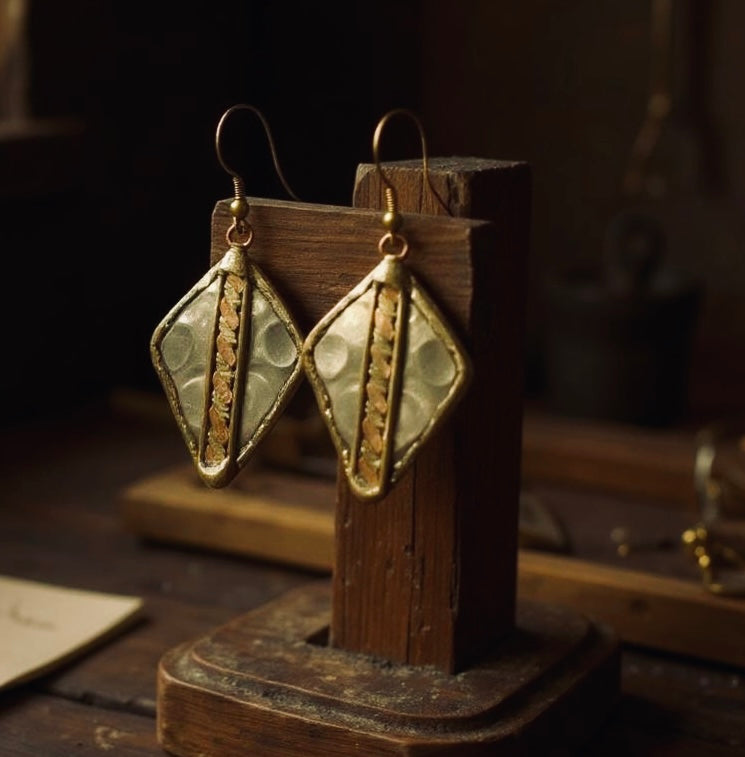 Mixed Metal Arrow Head Earrings