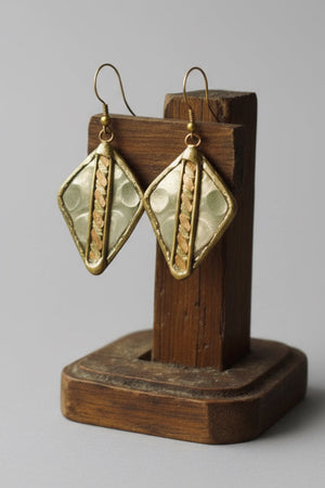 Desert Glow mixed gold and silver earrings