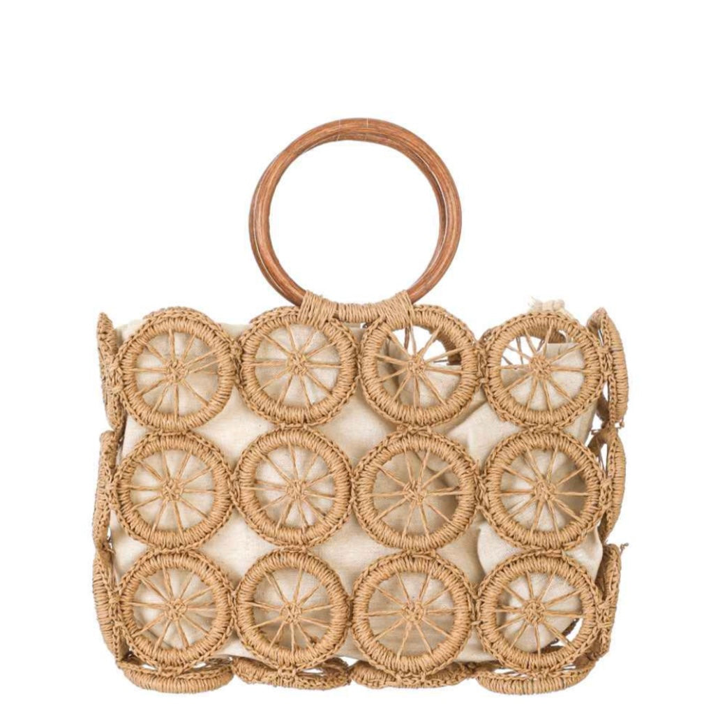 RATTANI MULTI CIRCLE TOTE