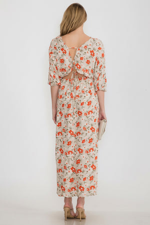 Open-back floral maxi dress by Mandalay and Company