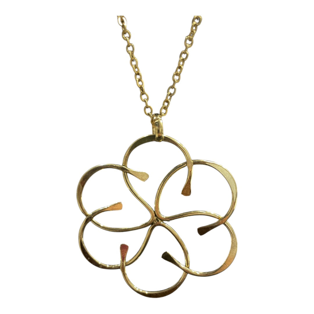 Flower Brass Gold Necklace