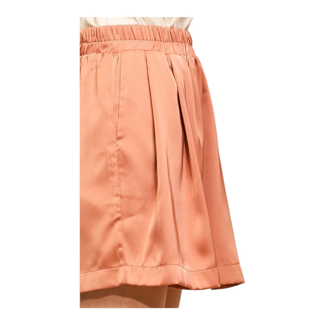 GLOW FLOW WIDE LEG PLEATED HIGH WAIST SHORTS