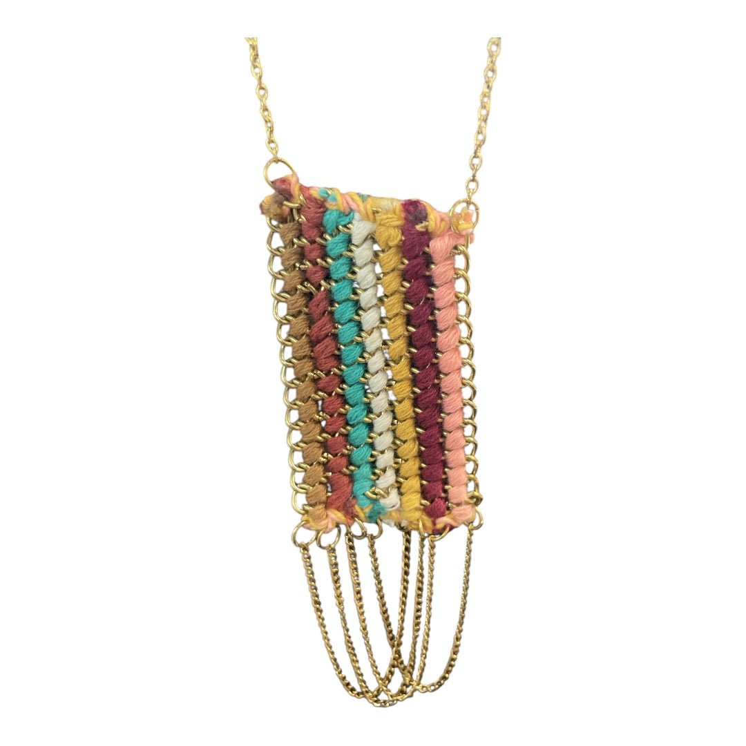 Handmade Warp & Weft Striped Necklace