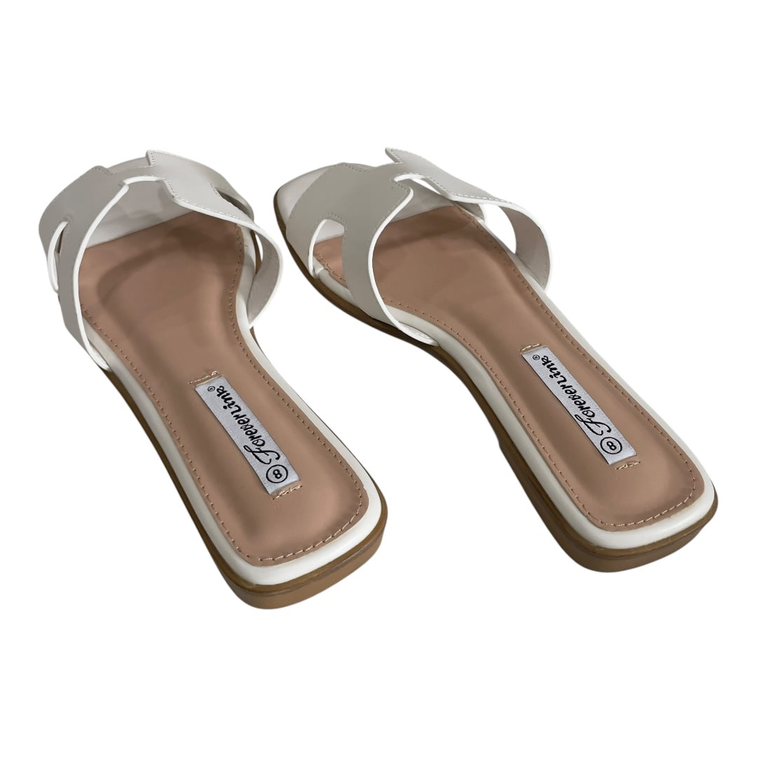 TRENDY H-SHAPED CUTOUT UPPER SLIDE SANDALS