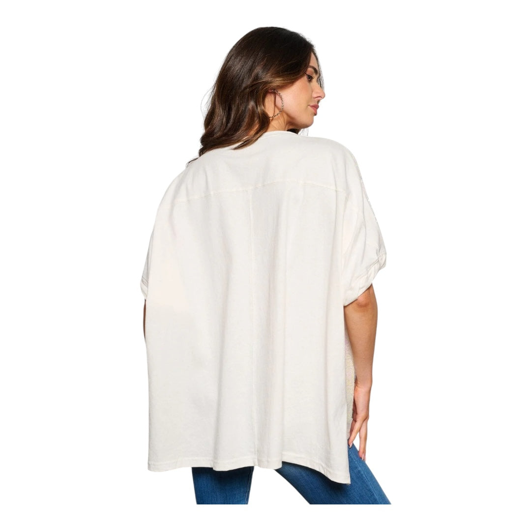 STAY WILD SEQUIN GRAPHIC TOP