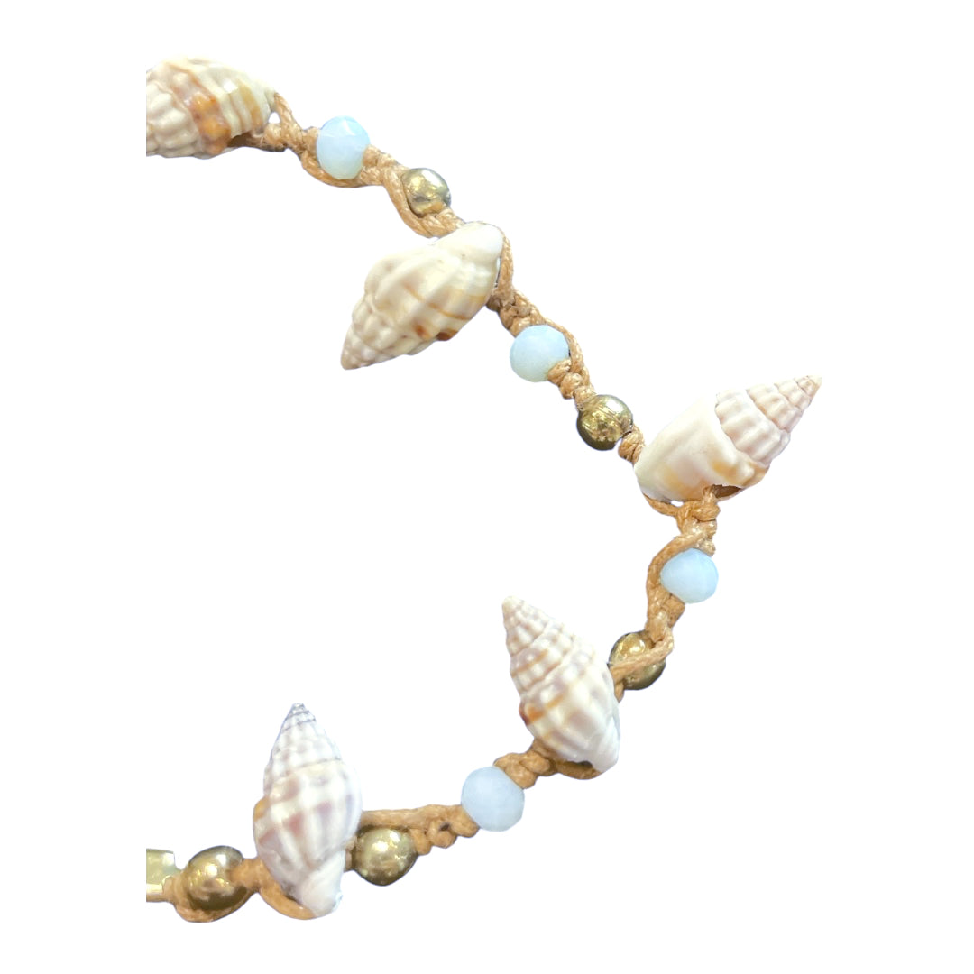 Handmade Tweed Shell Bracelet