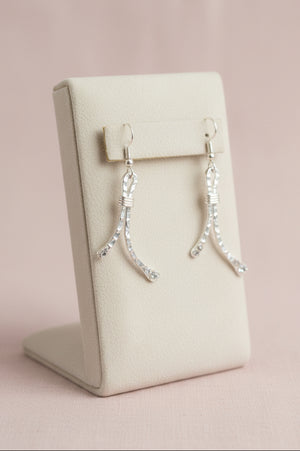 Dancing Tide hammered metal earrings