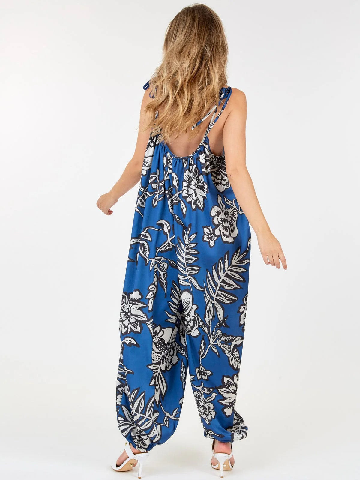 BALI BREEZE BLUE FLORAL PRINT JUMPSUIT