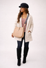 Sand-toned leopard strap crossbody bag