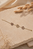 Handmade coffee and cream beaded circle bracelet