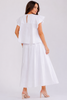 Rayon two-piece set with maxi skirt and short-sleeve top