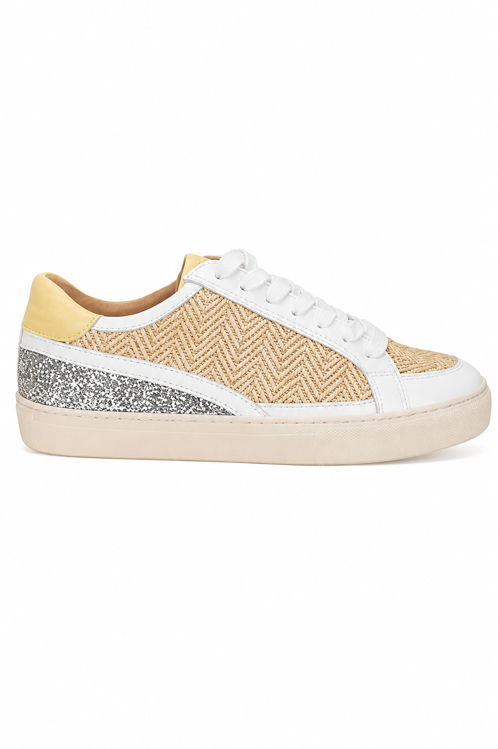 Boho Harlow yellow sneaker top view