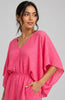 Elastic waist kimono bloom romper