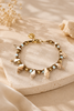 Seaside Wanderer handmade tweed shell bracelet
