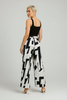 Black and white palazzo pants front view