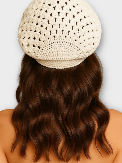Classic Slouchy Crochet Knit Beret