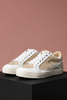 Yellow metallic boho Harlow lace up sneakers