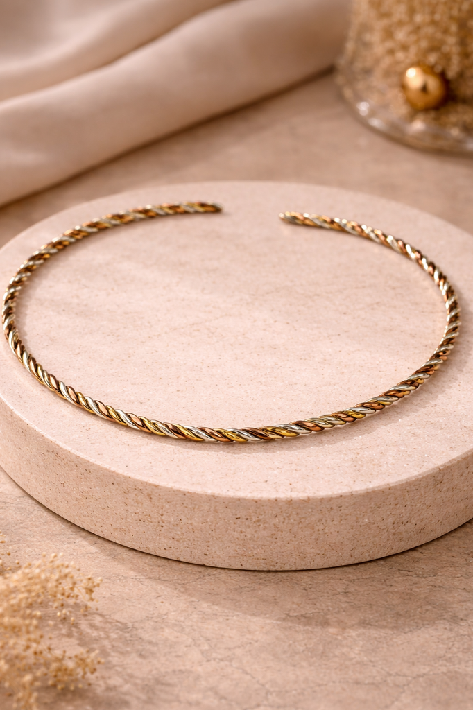 Aurelia Twist mixed metal choker