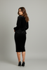 Long sleeve peplum blouse close up