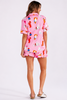 Puppy print PJ set with elastic-waist shorts