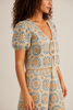 Crochet two-piece set with shorts and pockets