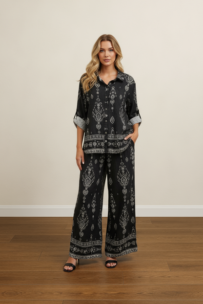 PAISLEY DRIFT WIDE LEG TWO PIECE SET