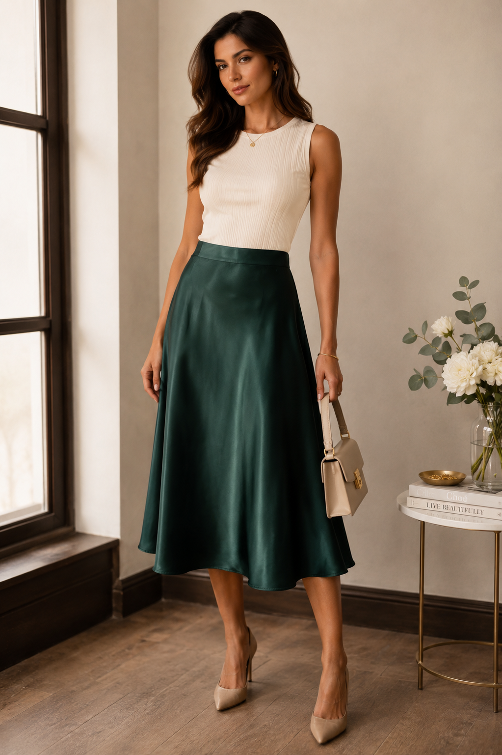 An Evening Affair Satin Skirt