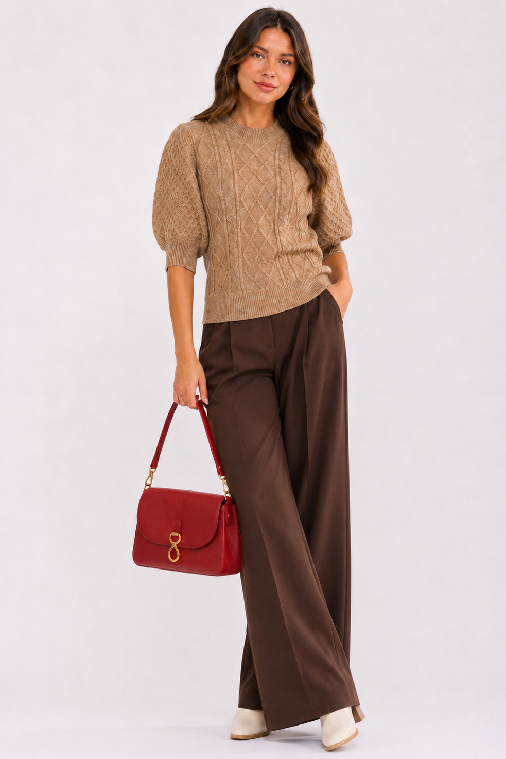 The Chestnut Charm Cable Sweater