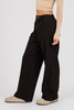 Wide-leg high-waist pants in gray blue