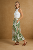 Wide leg printed palazzo skirt pants, full length